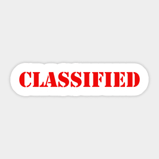 CLASSIFIED Sticker